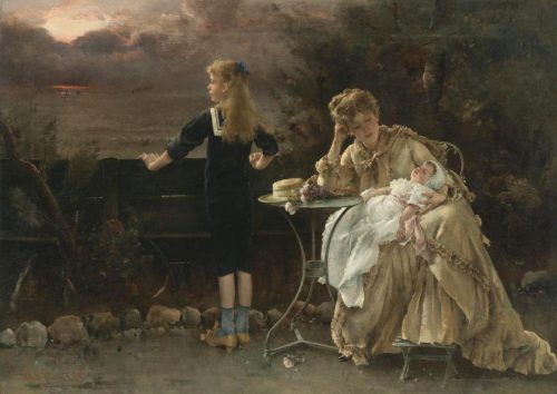 Mother And Her Children By Alfred Stevens 1883