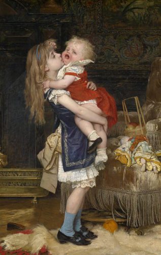 Little Girl With Baby